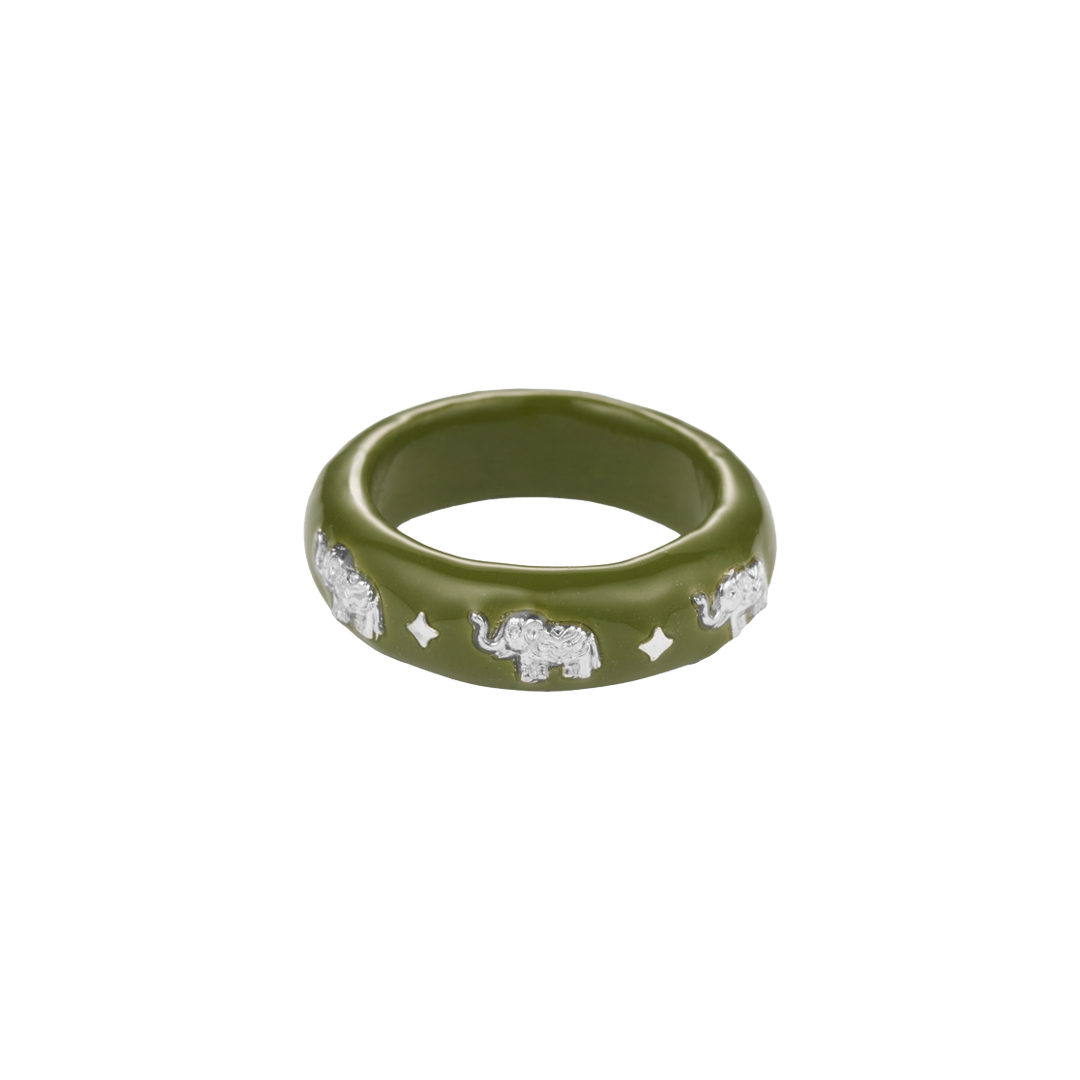 26FWJRGGANKHFF Nff Ganesha Ring Khaki