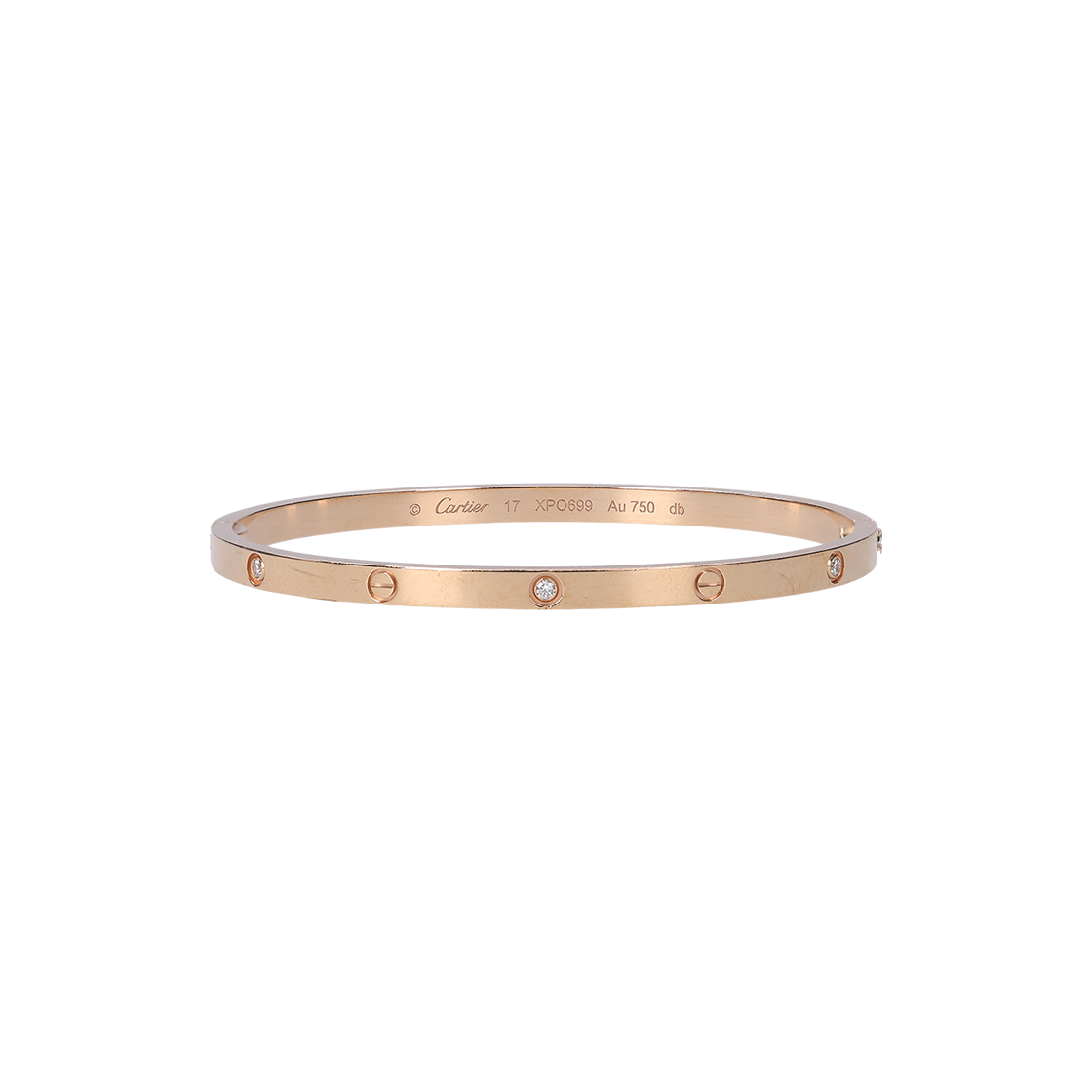 ITGTSRICSGPD Cartier Small Love Bracelet 18K Rose Gold & Diamond