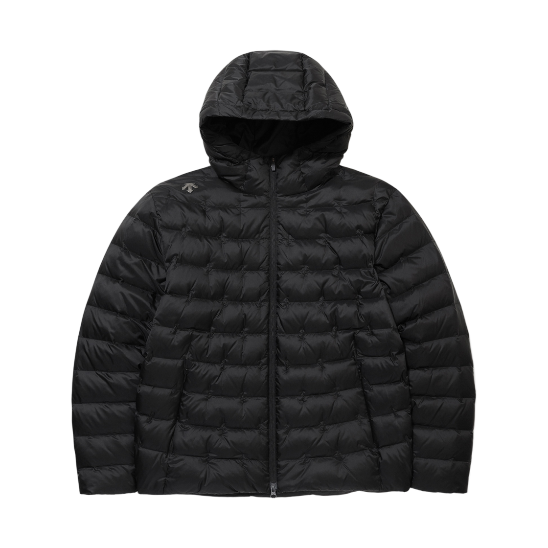 SR423UDJO4 Descente Lightweight Quilted Hooded Comfort Fit Down Jacket Black