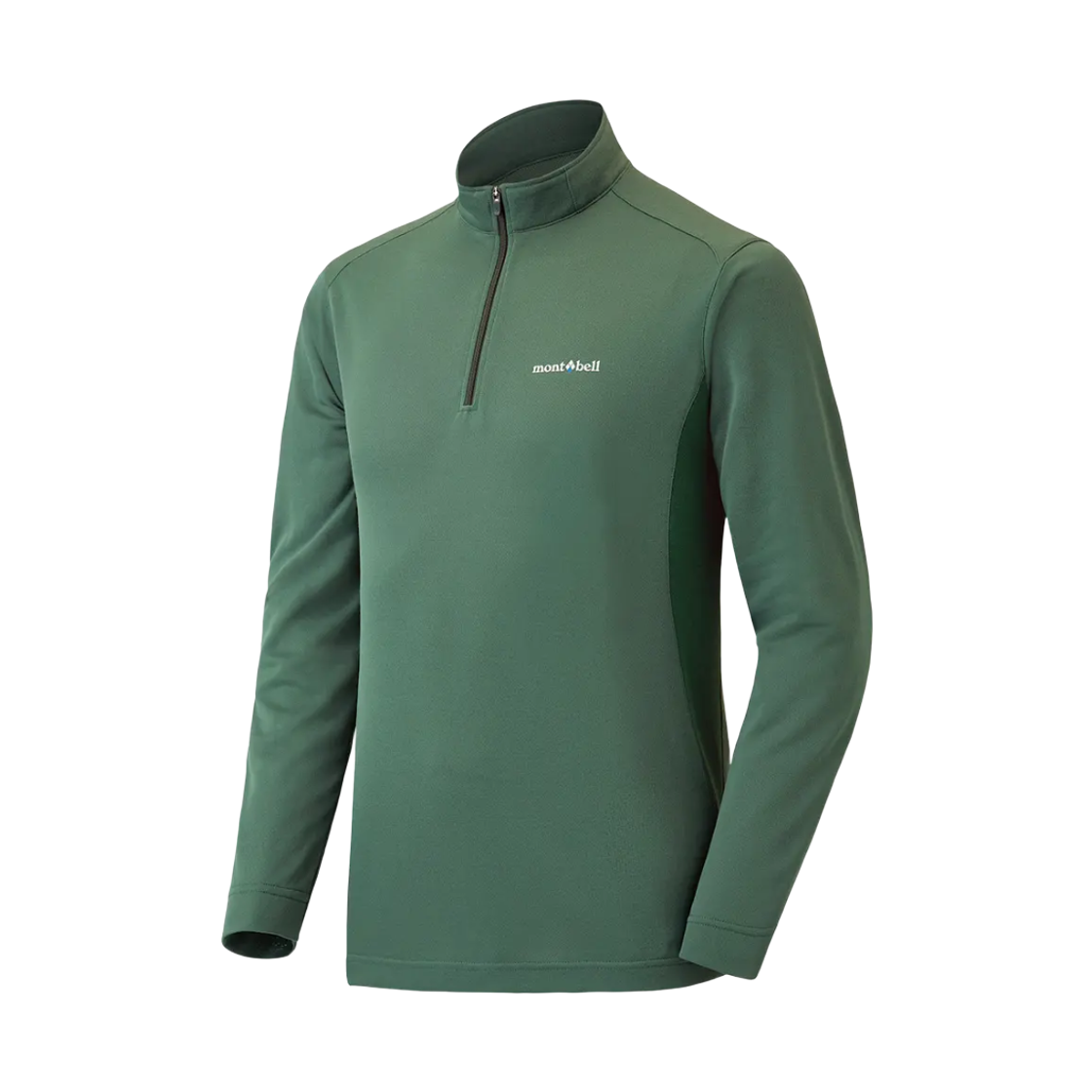 1104940 Montbell Wickron Zeo Long Sleeve Zip Shirt Dusky Green
