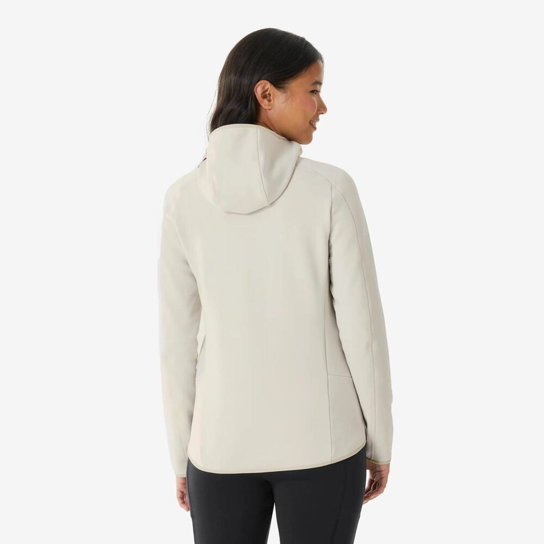 데카트론 여성 등산 풀집 포켓 플리스 후드 자켓 MH500 펄 베이지(Decathlon Women's Full-Zip Pocket Hiking Fleece Hooded Jacket MH500 Pearl Beige) - 2