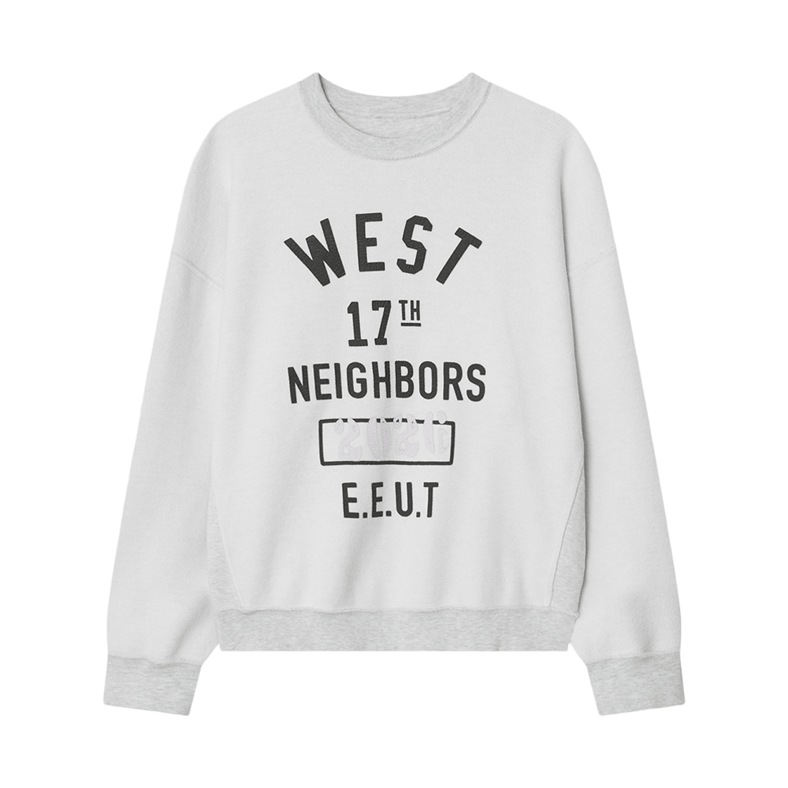 EEA3SW03MW EEUT Washed Reversible Sweatshirt Melange White