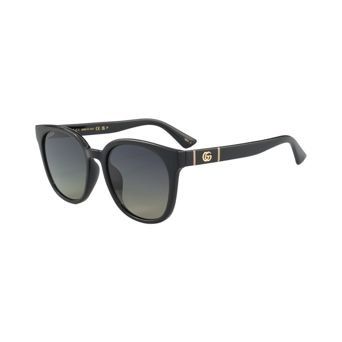 GG1122SA-004 (W) Gucci Square Frame Acetate Sunglasses Black Grey