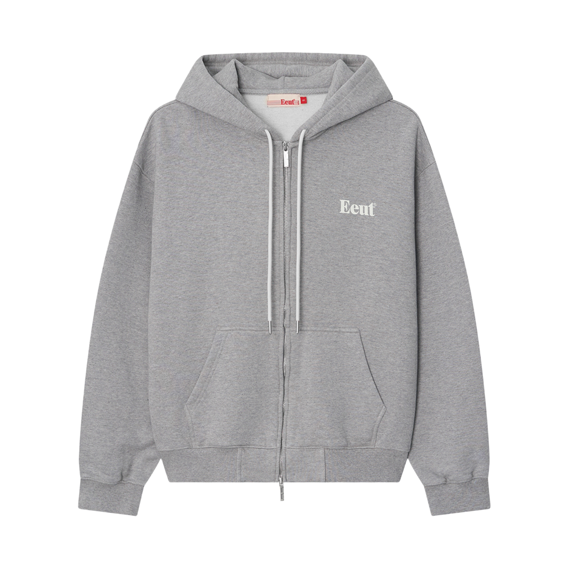 이우트 베이직 워시드 스웻 집업 멜란지그레이(EEUT Basic Washed Sweat Zip Up Melange Gray)