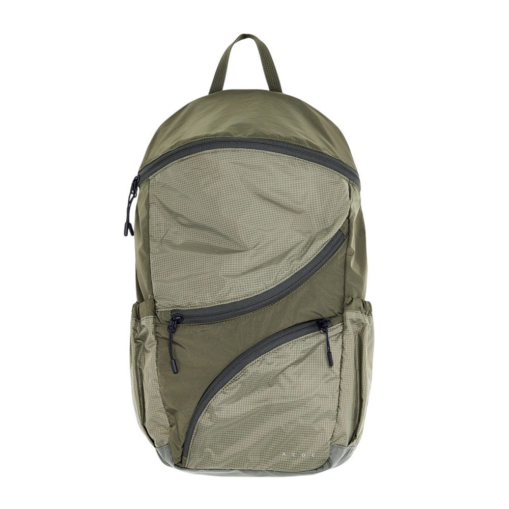 326BG707KH ACOC Round Feather Backpack(S) Khaki