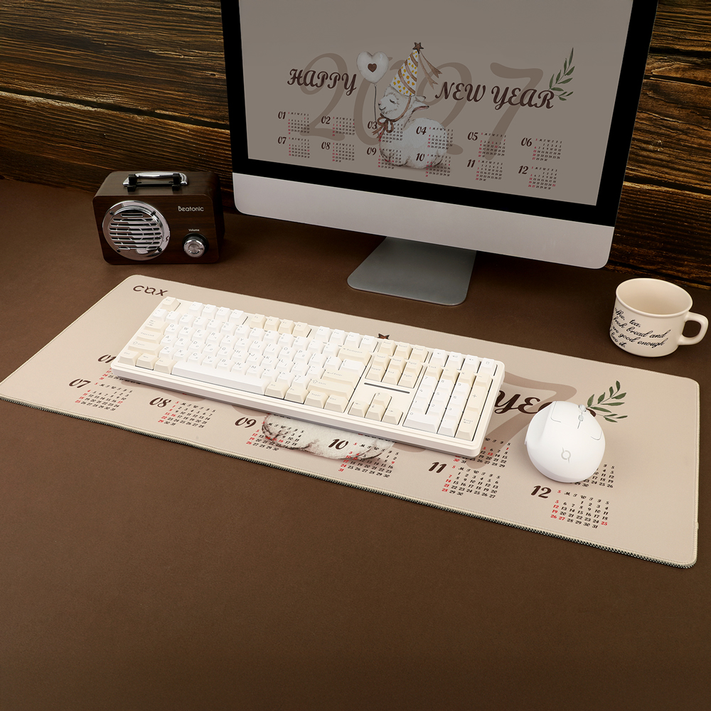 COX 2027 새해 달력 생활 방수 장패드 대형 패드 78x30cm 선물 기념품 특판(COX 2027 New Year Calendar Desk Mat, Water-Resistant Large Mouse Pad (78x30cm)) - 5