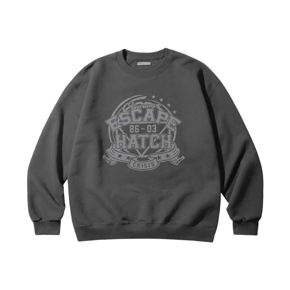 ISMT6908_darkgray_29 EZKATON Crisis Hatch Sweatshirts Darkgray ISMT6908