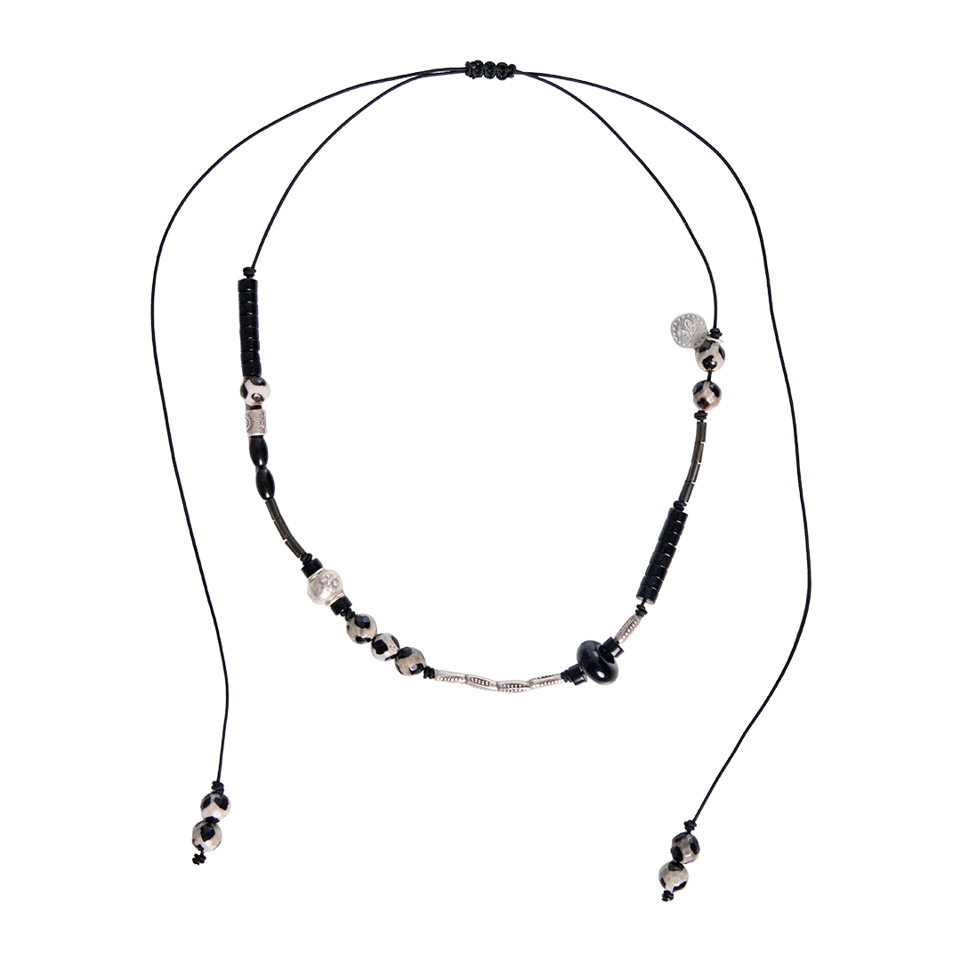 엔프프 실버 태버 네크리스 블랙(Nff [Silver] Taber Necklace Black)