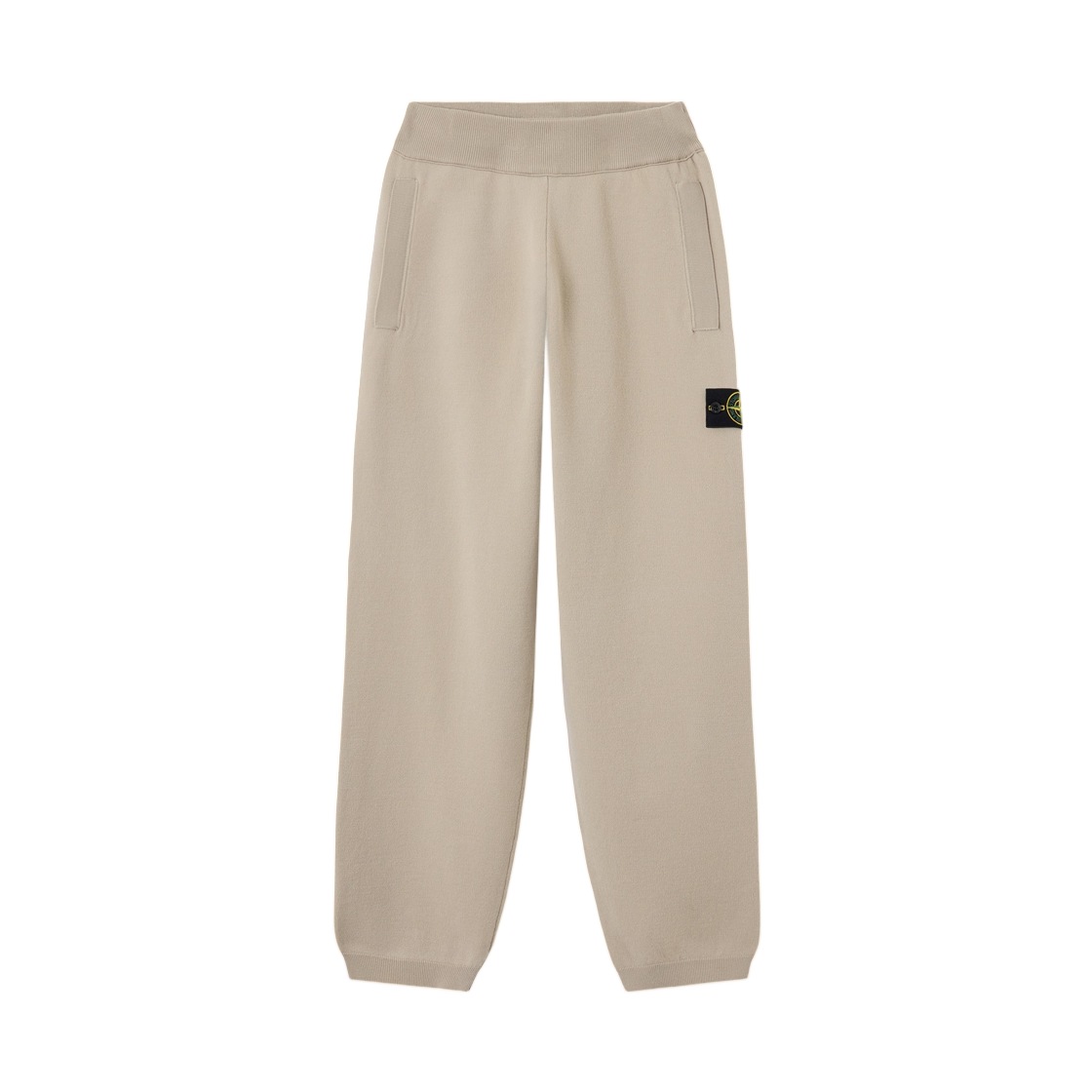 L2S1552000-01S01A1-V0095 Stone Island 5200001 Stretch RWS Wool Regular-Fit Knit Joggers with Elastic Drawstring Waist Sand - 26FW