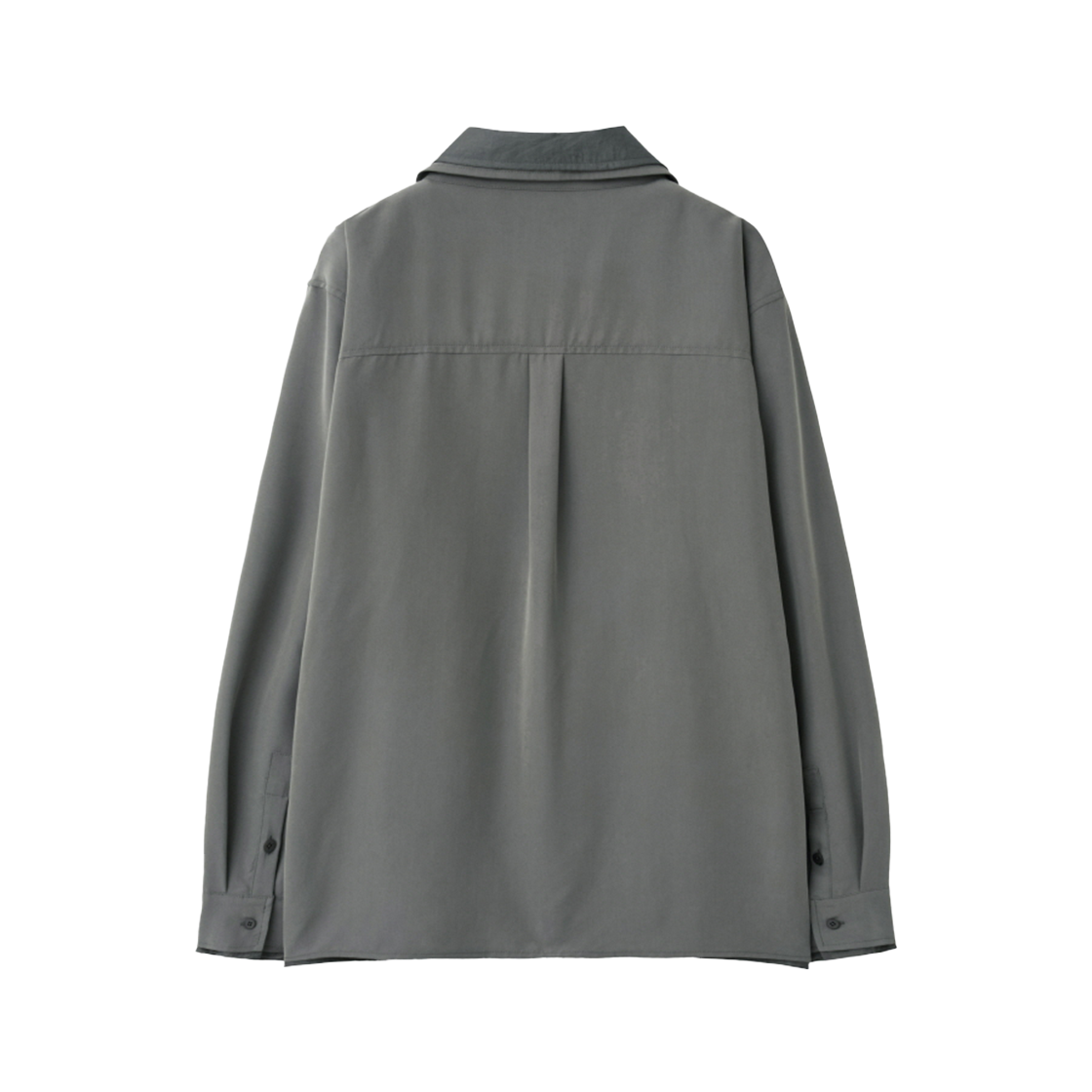 인사일런스우먼 레이어드 오버핏 셔츠 애쉬 카키(INSILENCE WOMEN Layered Overfit Shirt ASH KHAKI) - 2