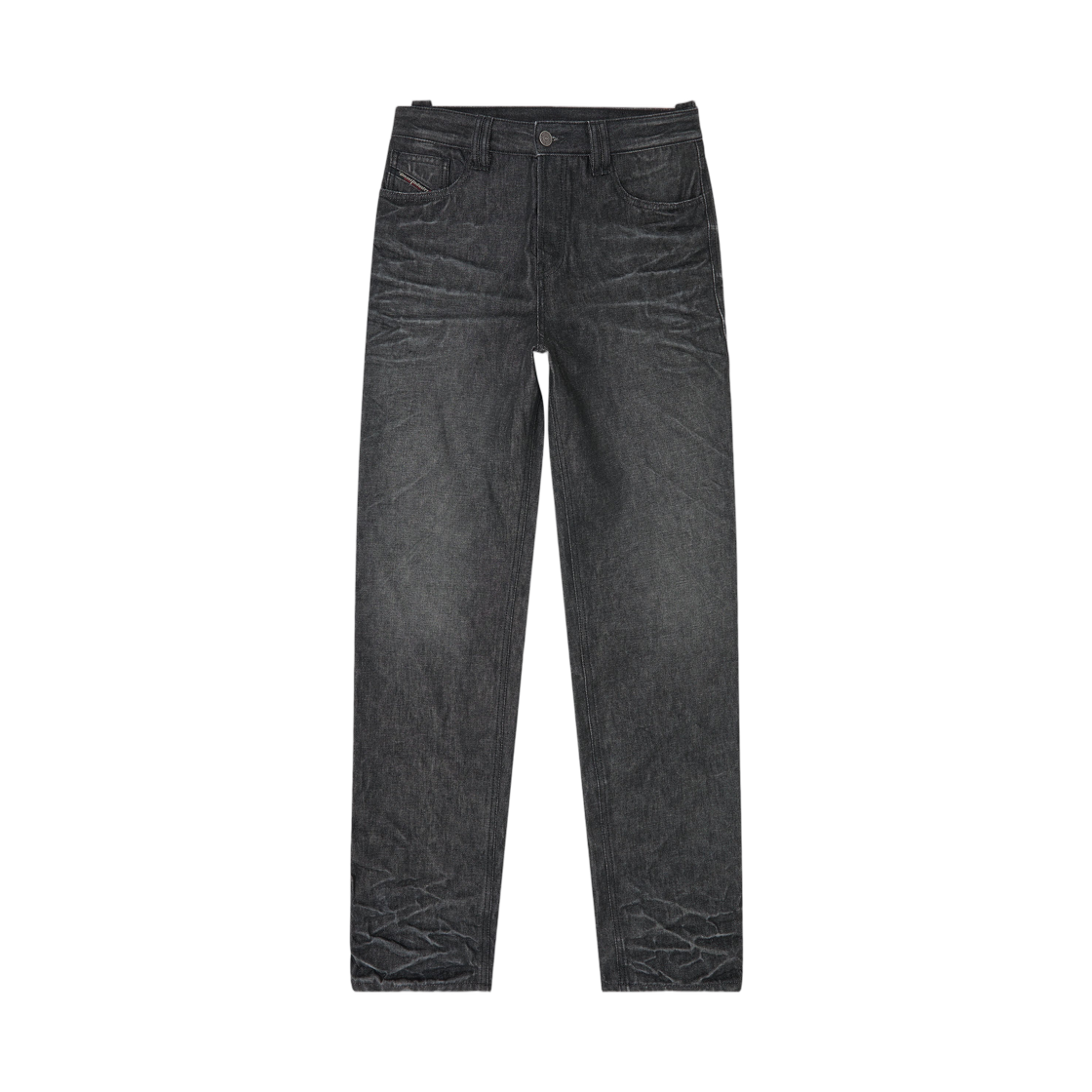 A2588709R39-02 Diesel Regular Jeans High Waist 1991 D-Voeed Black Dark Grey