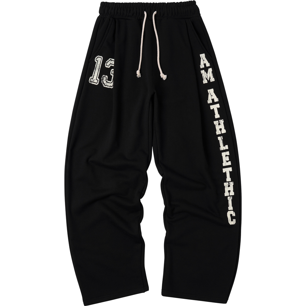 AM26FWPT07BK AMOU ATHLETHIC One Tuck Sweat pants Black