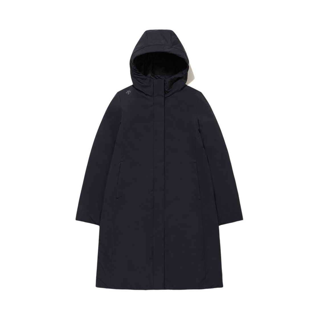 (W) 데상트 롱 신슐레이트 트렌치 패딩 코트 블랙((W) Descente Long Thinsulate Trench Padded Coat Black)