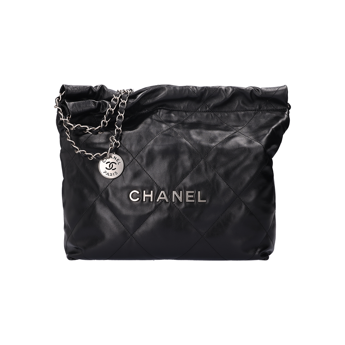 ITJG9ELK4QL5 Chanel 22 Small Handbag Shiny Calfskin & Black