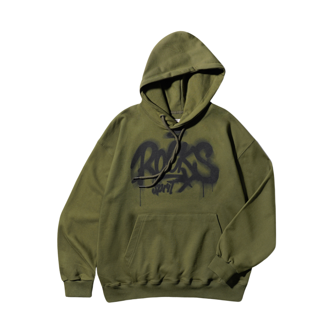 JIHD6901_khaki_29 EZKATON Rocks Heavy Cotton Hoodie Khaki JIHD6901