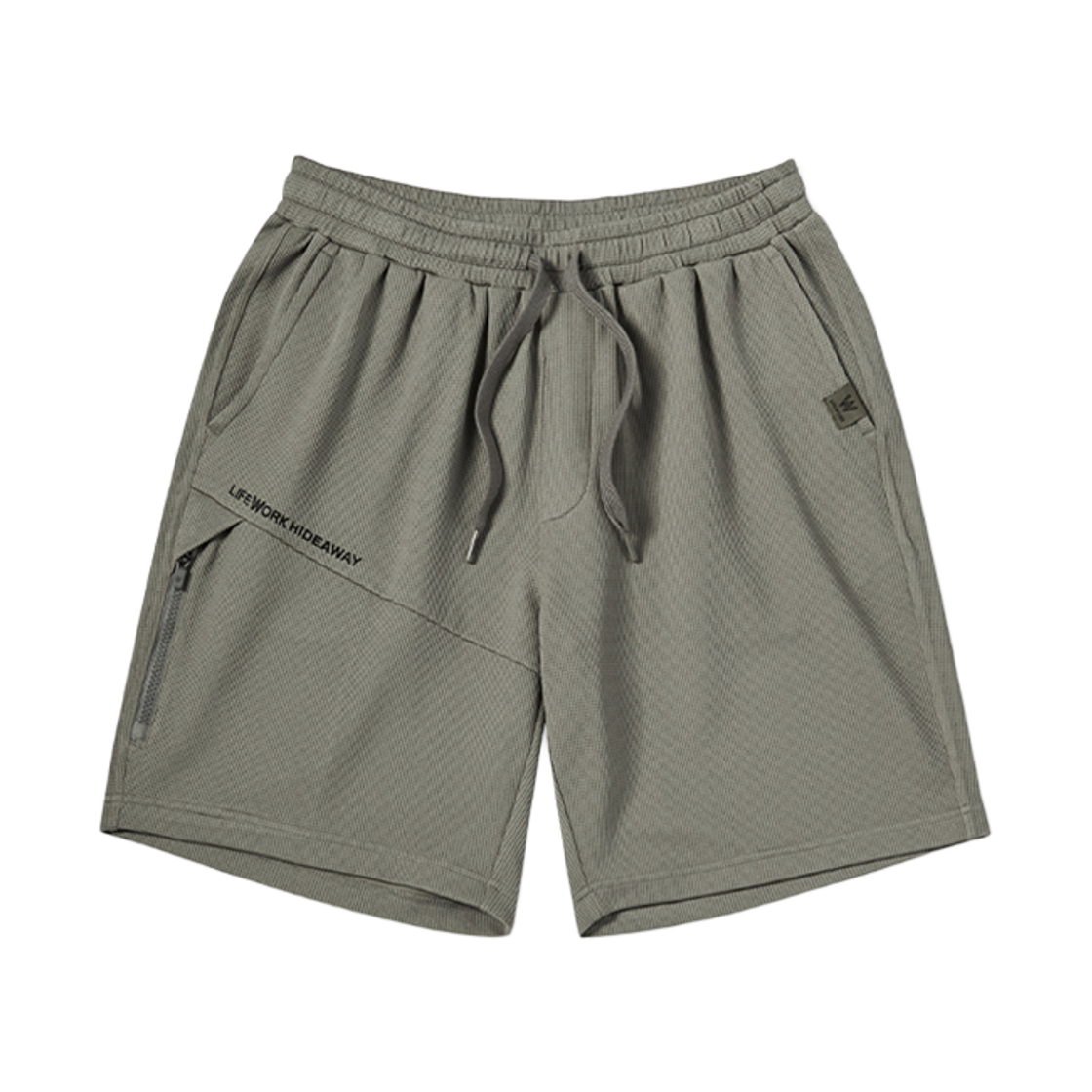 LW252KS431 Lifework Waffle Trench Zip Front Banding Short Pants_LW252KS431