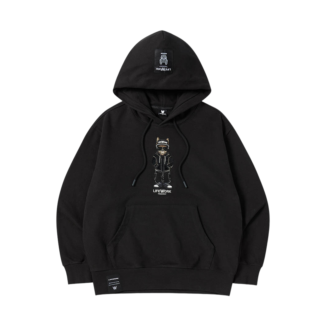 LW253HD107 Lifework Hipdog Applique Hoodie T-shirt_LW253HD107