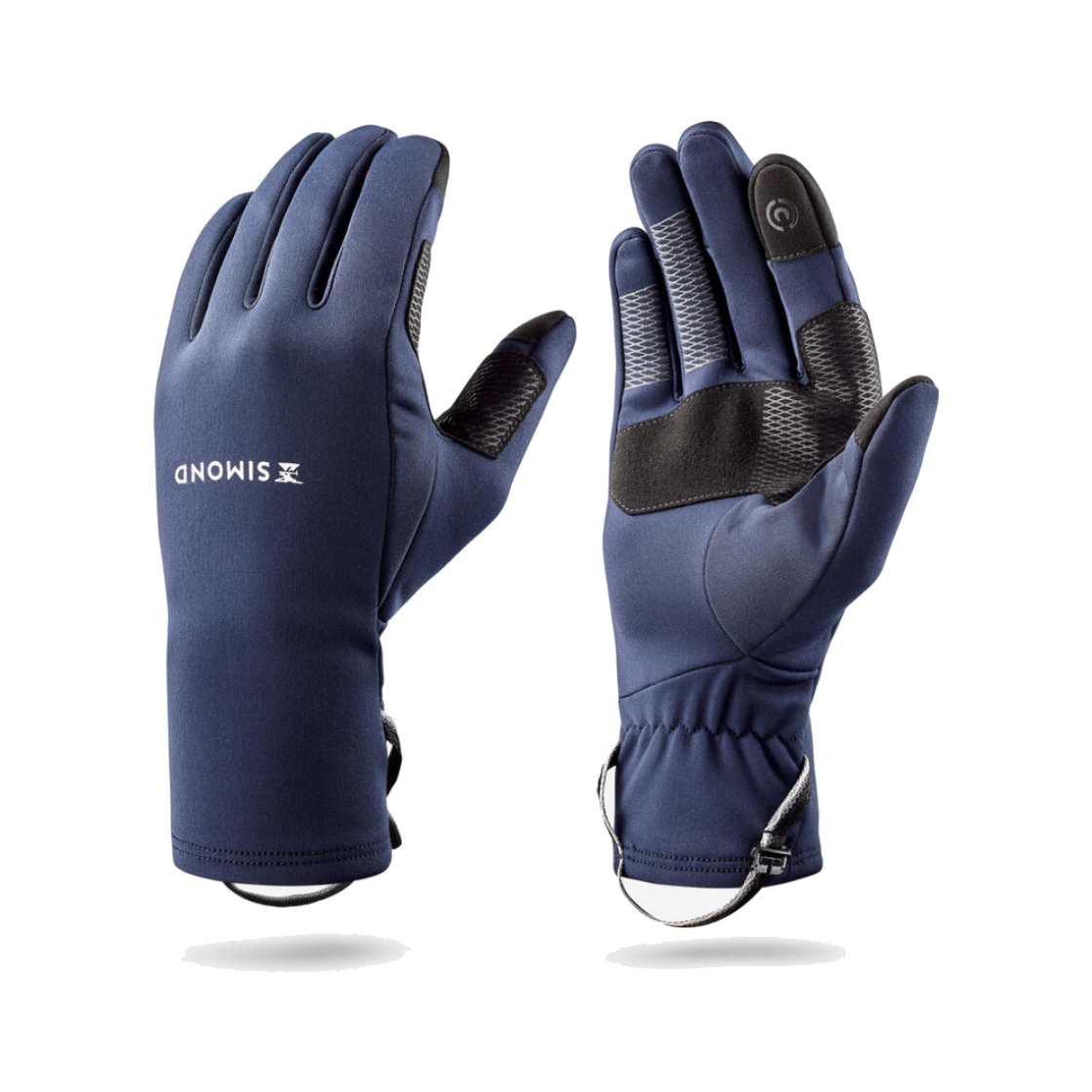 데카트론 성인 터치스크린 등산 스트레치 장갑 MT500 스틸 블루(Decathlon Adult Touchscreen Stretch Hiking Gloves MT500 Steel Blue) - 1