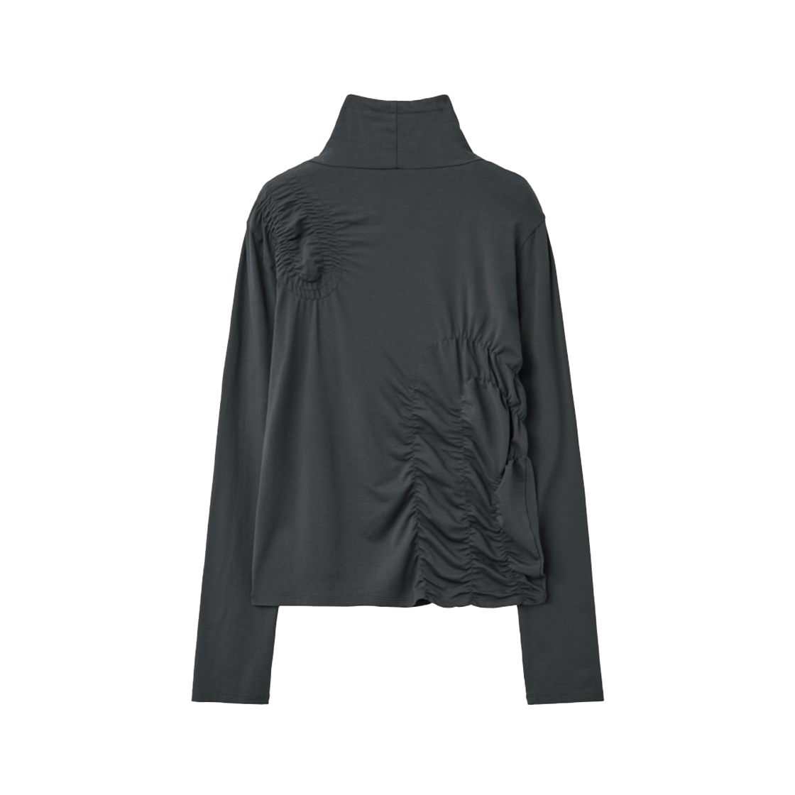 인사일런스우먼 셔링 하이넥 탑 차콜(INSILENCE WOMEN Shirred High-Neck Top CHARCOAL) - 2