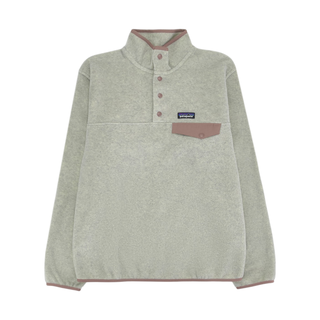 (W) 파타고니아 라이트웨이트 신칠라 스냅-T 풀오버 오트밀 헤더 w 문라이즈 토프((W) Patagonia Lightweight Synchilla Snap-T Pullover Oatmeal Heather w Moonrise Taupe) - 1
