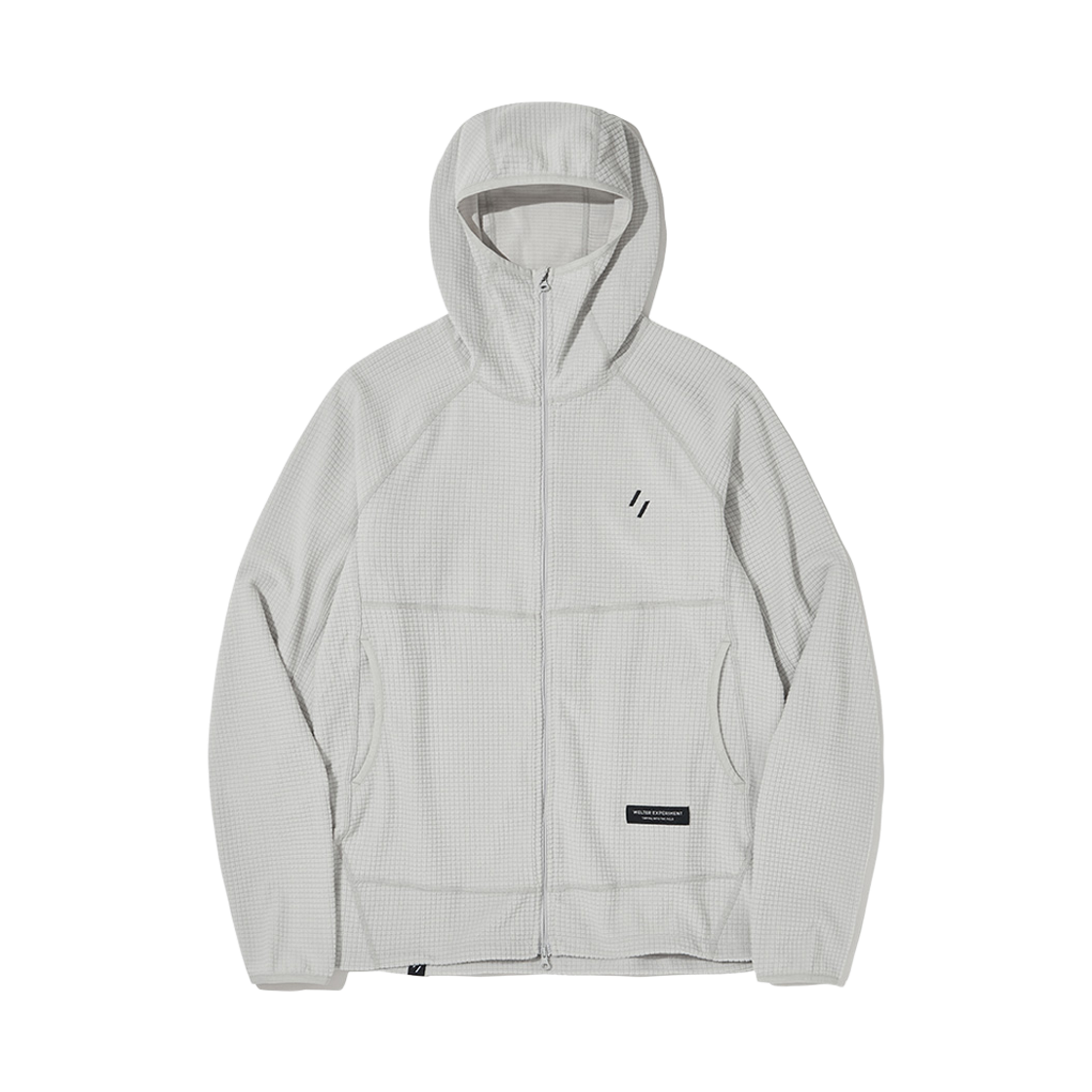 WBFWTZ001WH WELTER EXPERIMENT Thermosquare Fleece Zip Hoodie White