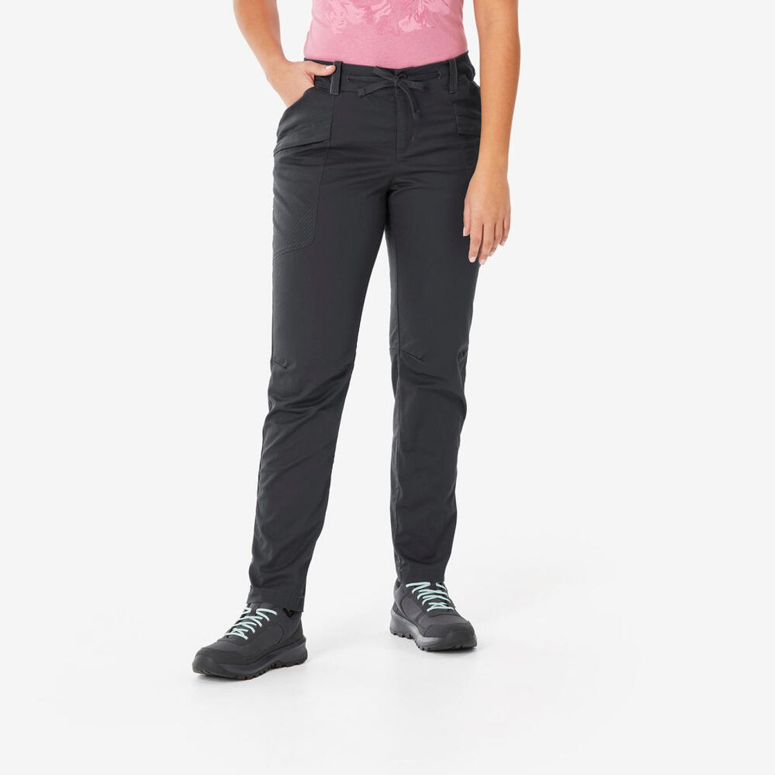 데카트론 여성 등산 레귤러핏 면 바지 NH500 카본 그레이(Decathlon Women's Regular Fit Cotton Hiking Pants NH500 Carbon Grey) - 2