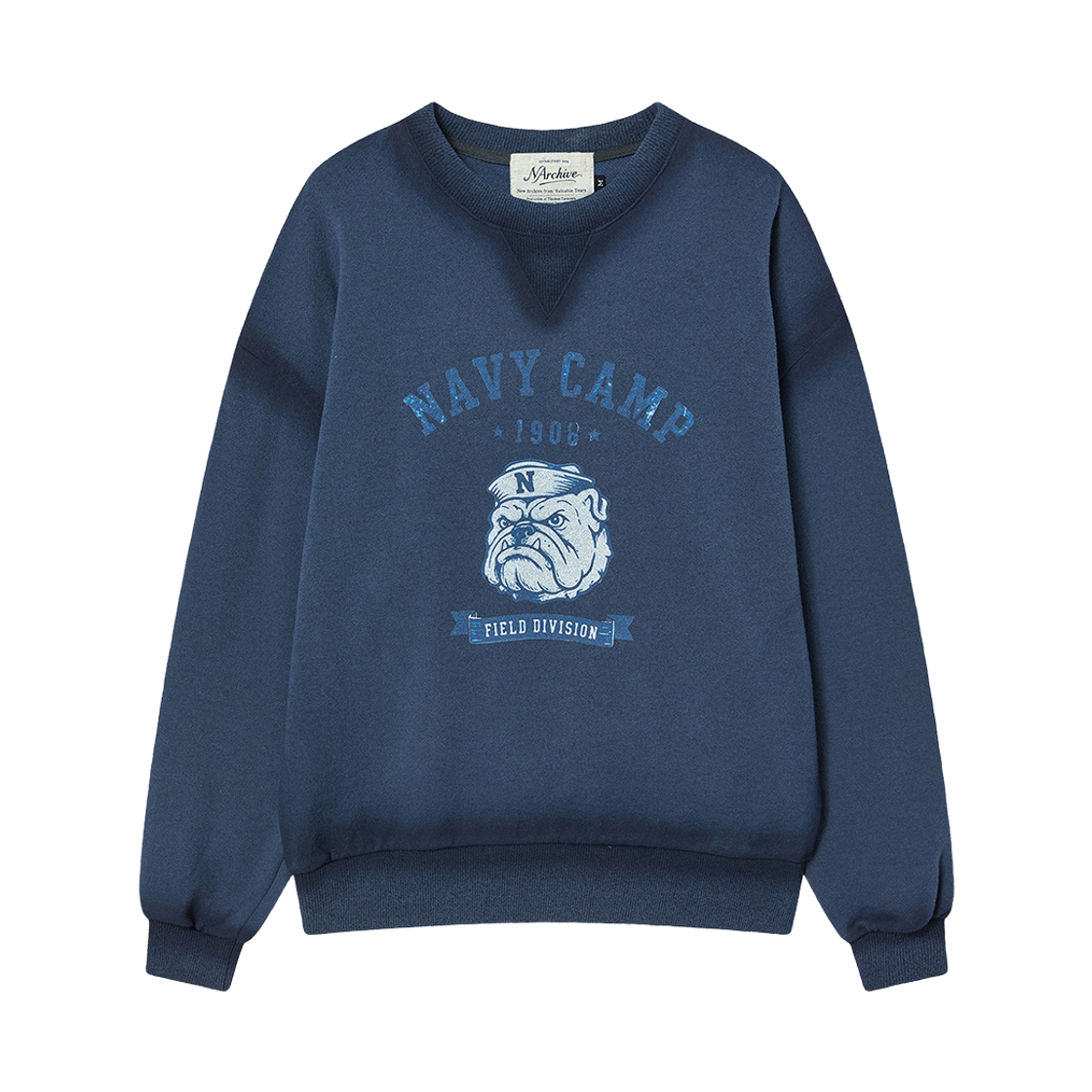 NV26FACR01NV N ARCHIVE Spray-Washed Military Sweatshirt Navy