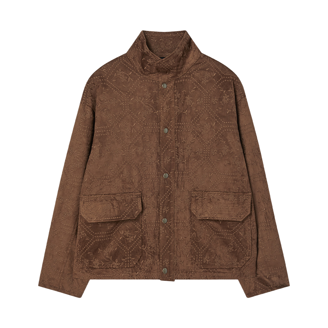 NV26FAJP01BR N ARCHIVE Handcrafted Suede Embroidered Blouson Brown