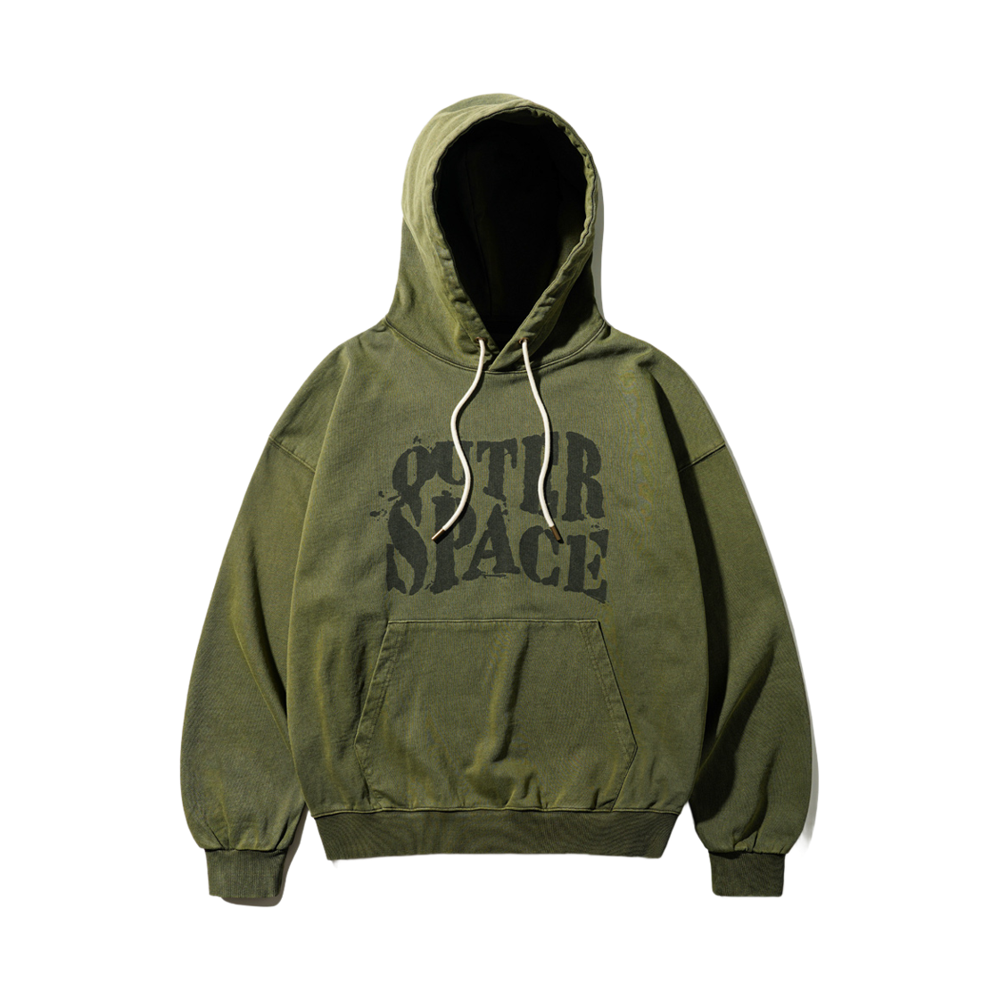 KHHD6921_khaki_29 EZKATON Space Pigment Dyed Hoodie Khaki KHHD6921