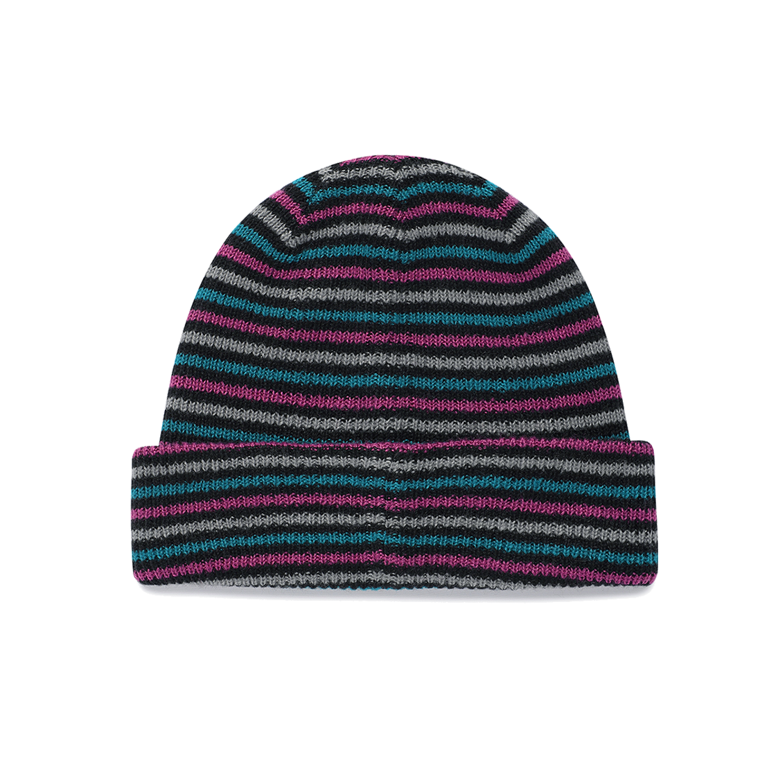 카비시 멀티 스트라이프 니트 비니 퍼플(CAVISH Multi Striped Knit Beanie Purple) - 2