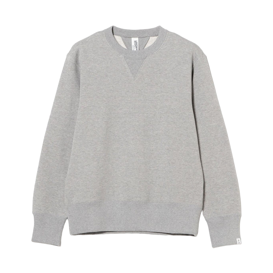 38-13-0264-593 Beams Plus x Loopwheeler Crewneck Sweatshirt Heather Grey