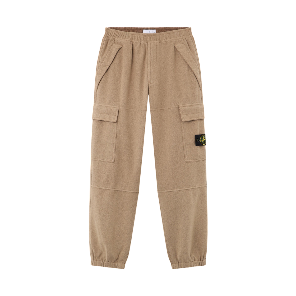 L2S1531000-50S0451-V0094 Stone Island 3100050 Wool Nylon Flannel-TC Loose-Fit Joggers with Elasticated Cuffs Biscuit - 26FW