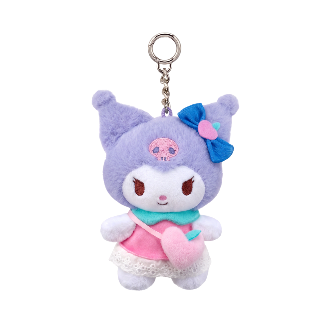 - Sanrio x Yogurt World Peach Kuromi Plush Keyring