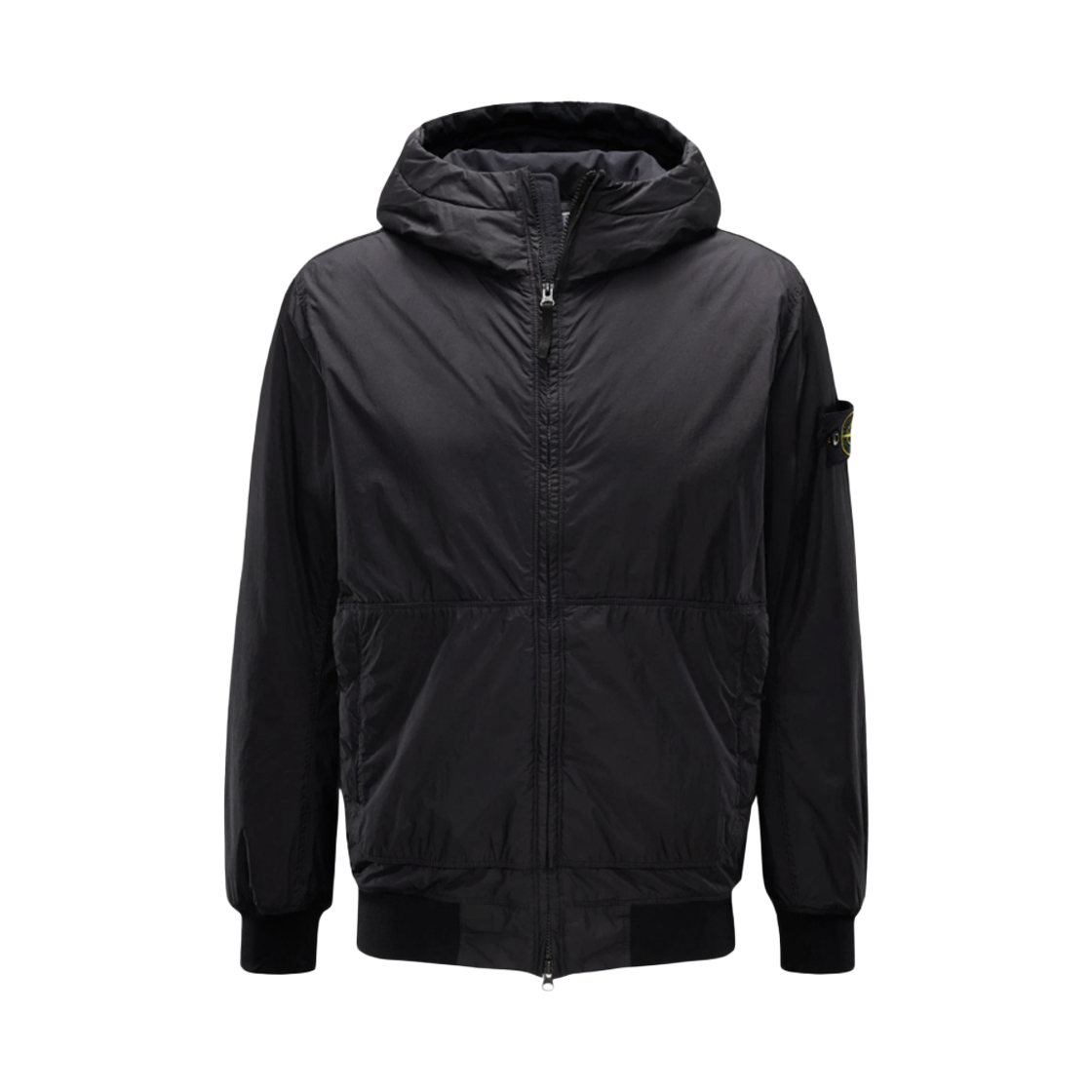 L1S15 4100110 S0A23 V0029 [20% 쿠폰] Stone Island Patch Crinkle Reps Hooded Jacket Black - 26SS