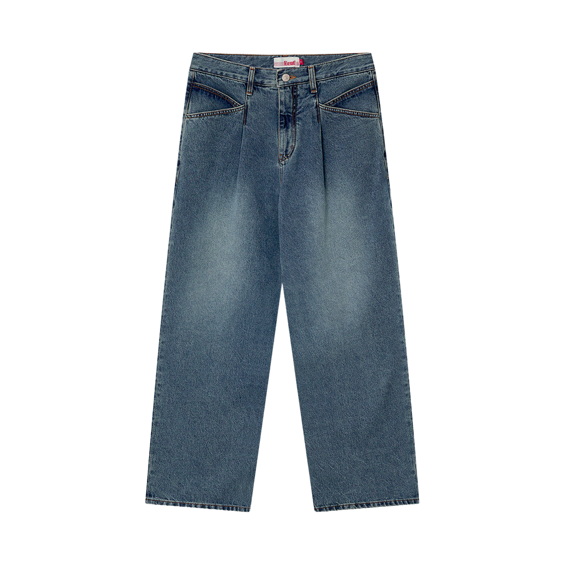 이우트 라인 컨투어 데님 팬츠 블루(EEUT Line Contour Denim Pants Indigo Blue)