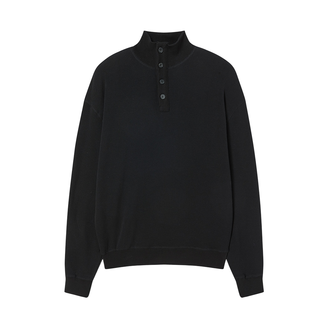 NV26FARL05BK N ARCHIVE Pigment-Washed Half-Neck Tee Black