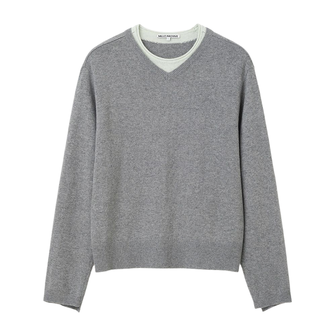 ML955MGR milloarchive Shift Layer Knit Melange Gray