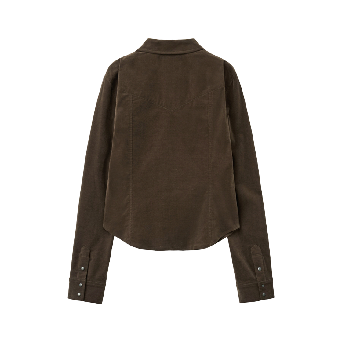 인사일런스우먼 코듀로이 스냅 셔츠 브라운(INSILENCE WOMEN Corduroy Snap Shirt BROWN) - 2