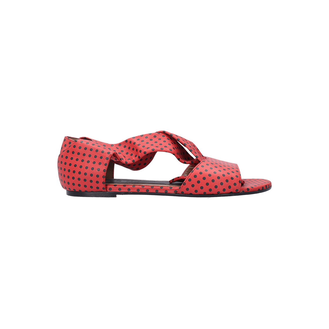 ITON6HHJECUI Marni Leather Flat Shoes Red