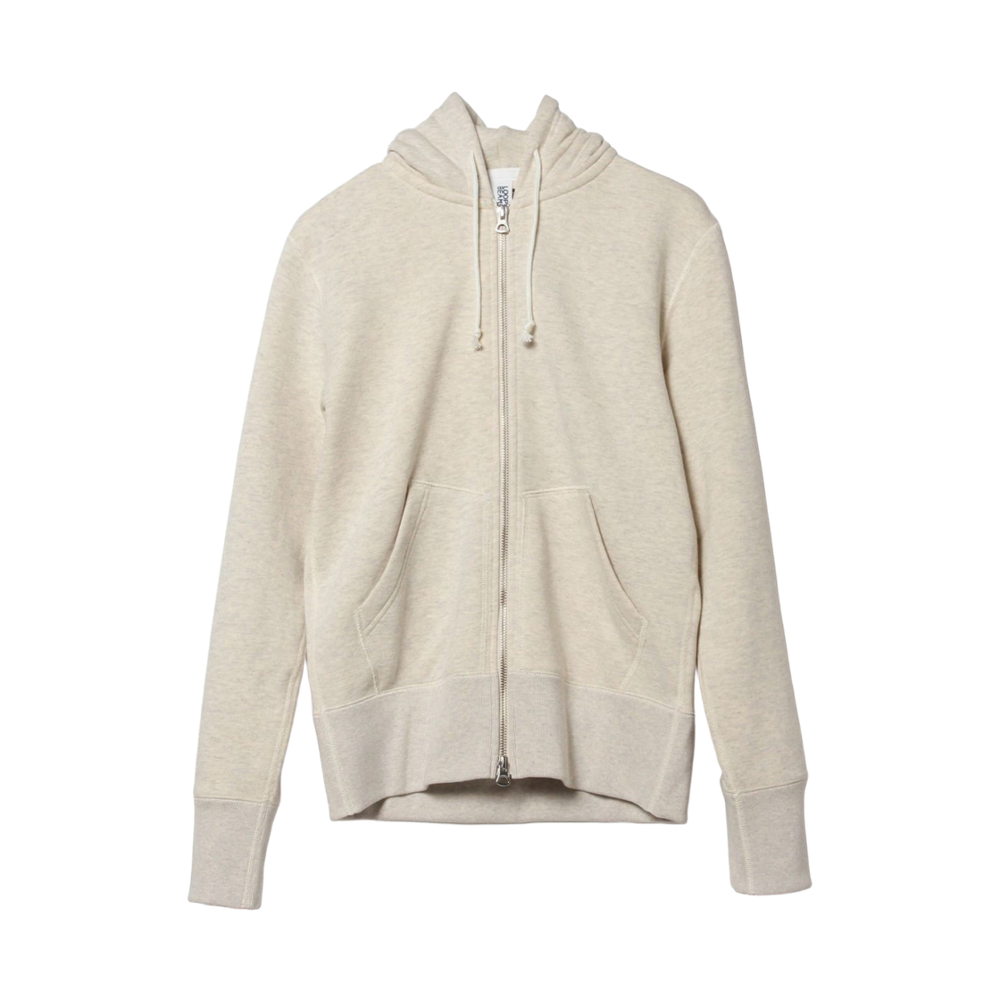 38-13-0058-593 Beams Plus x Loopwheeler Slim Zip Sweat Hoodie Oatmeal