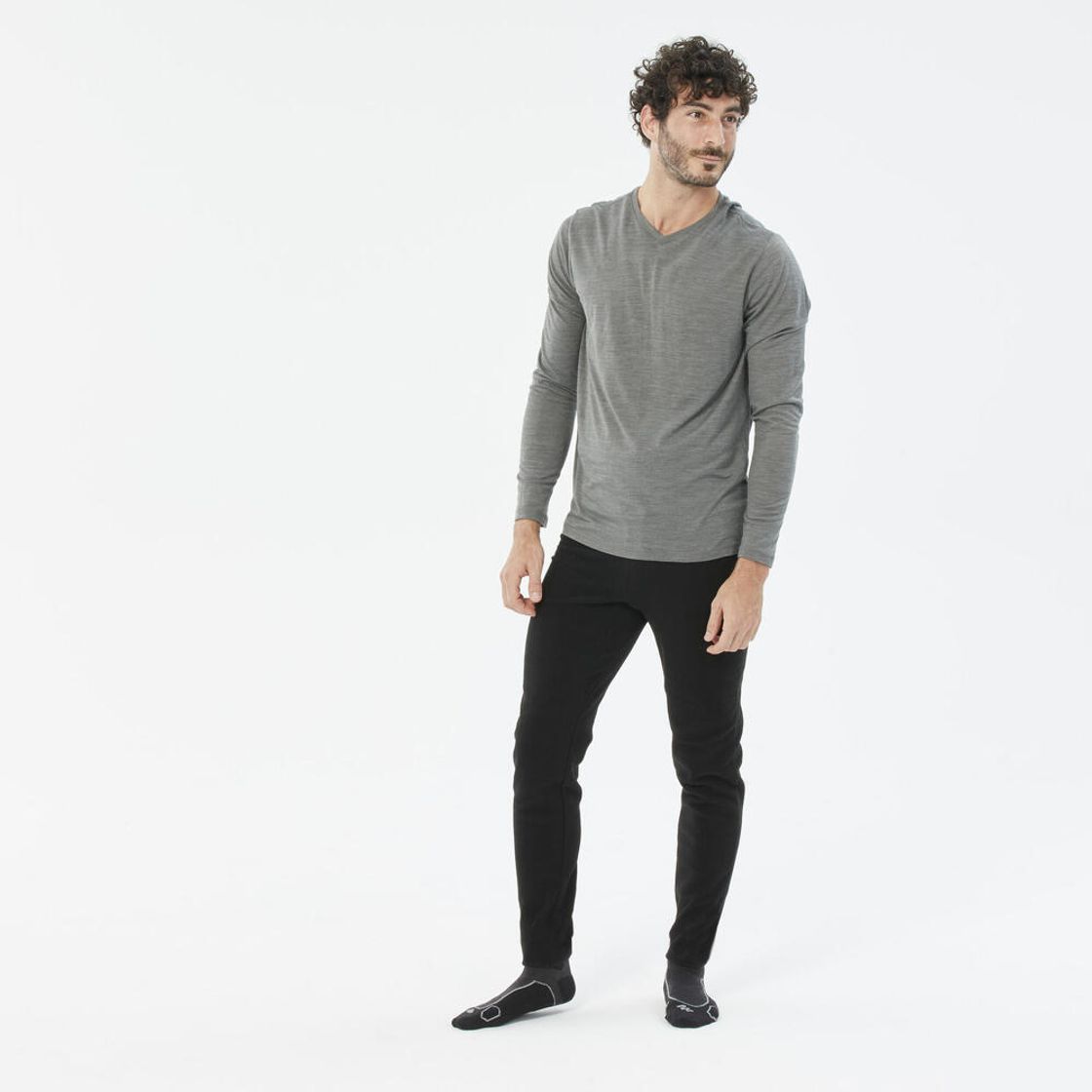데카트론 남성 등산 플리스 레깅스 MH100 블랙(Decathlon Men's Hiking Fleece Leggings MH100 Black) - 3
