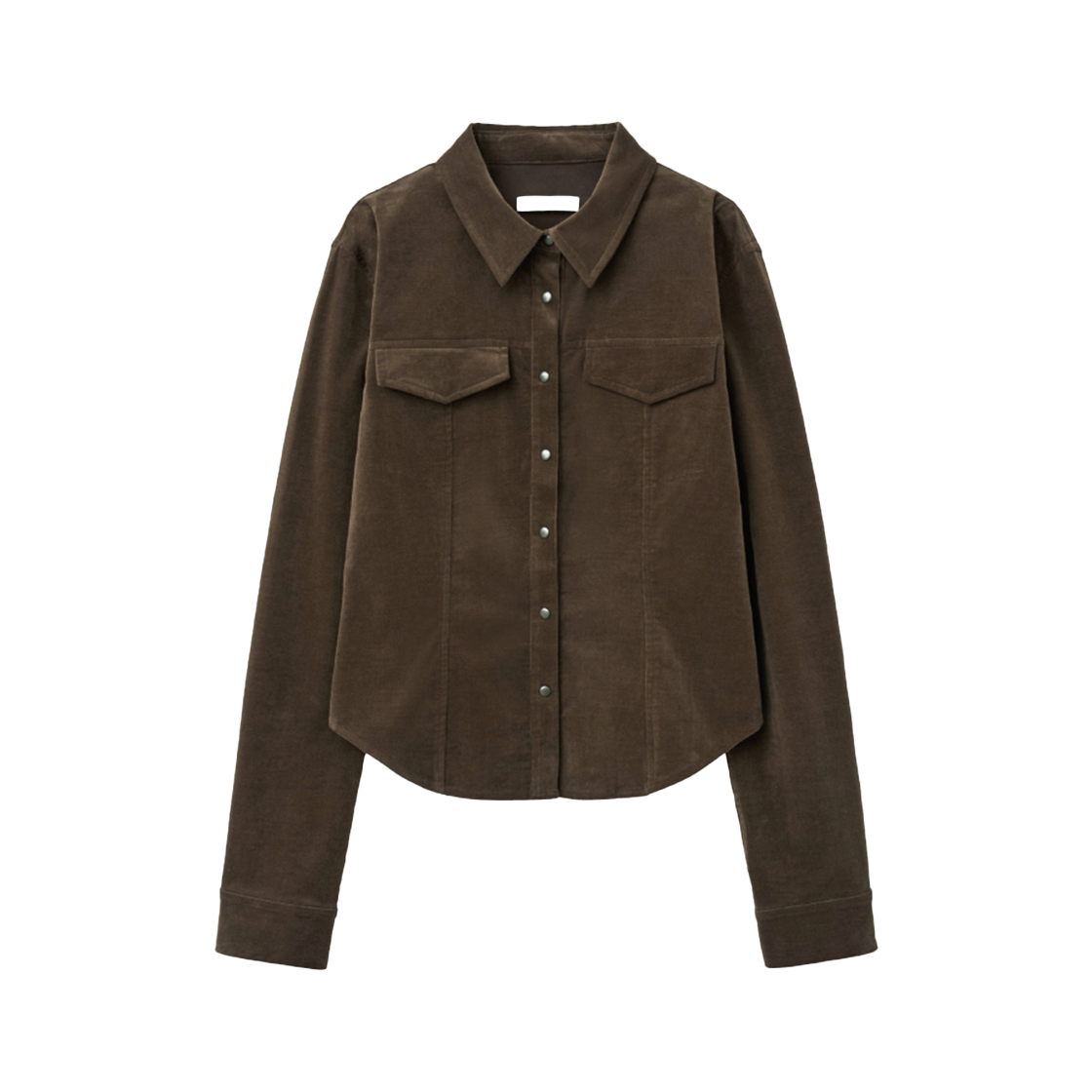 IW2F4SH03BR INSILENCE WOMEN Corduroy Snap Shirt BROWN