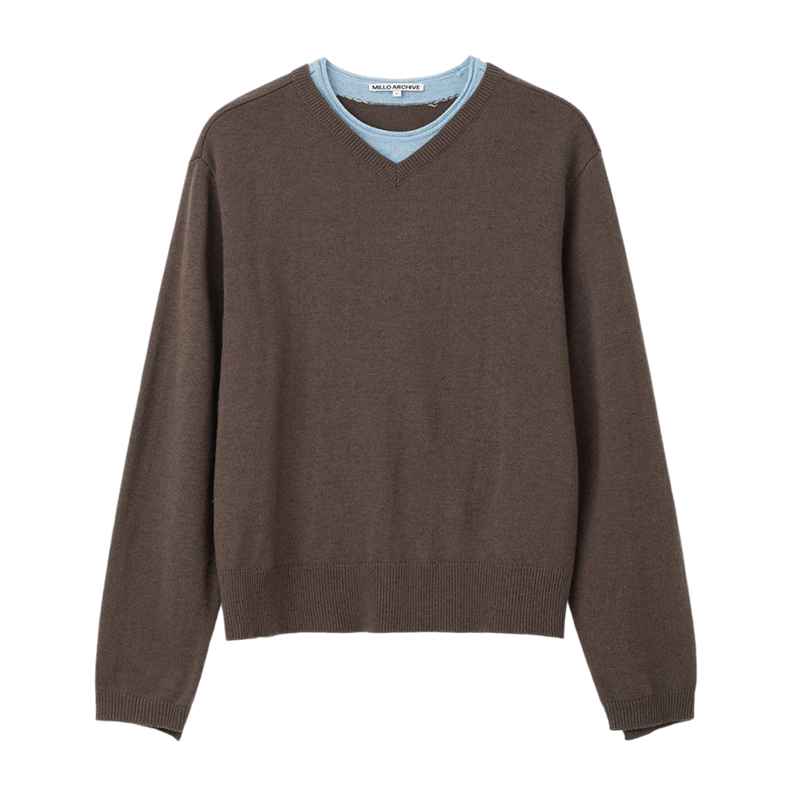 ML955BRW milloarchive Shift Layer Knit Brown