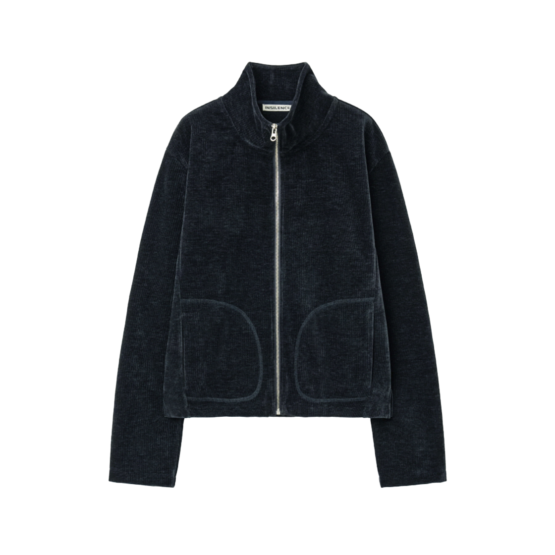 IW2F4JP32NV INSILENCE WOMEN Corduroy High-Neck Zip-Up ASH NAVY