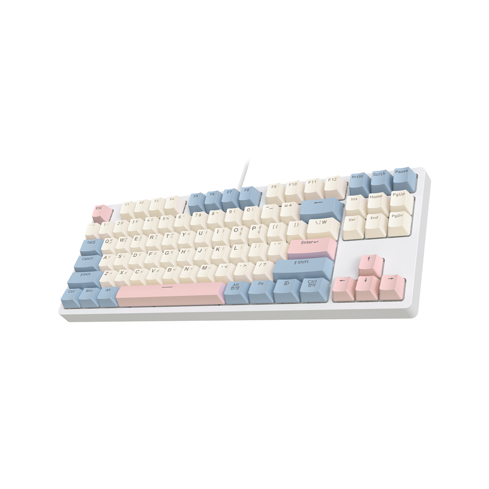 COX CY87K V2 텐키리스 카일광축 게이밍 LED 화이트 적축 (방수)(COX CY87K V2 Tenkeyless Kailh Optical Gaming LED Keyboard, White (Linear Red, Waterproof)) - 4