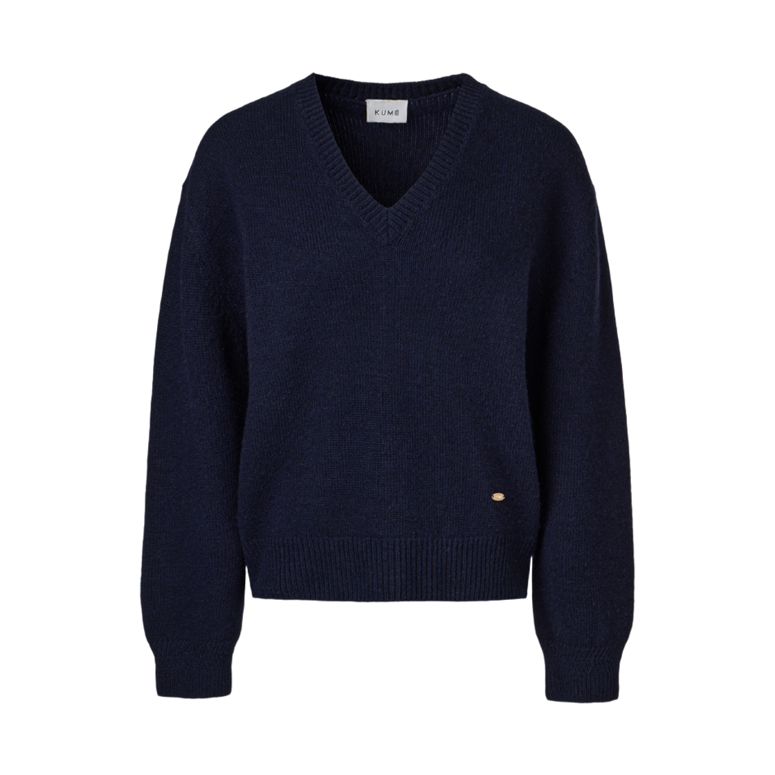 쿠메 울 V넥 니트 스위터 네이비(KUME Wool Relaxed V-Neck Sweater Navy) - 2