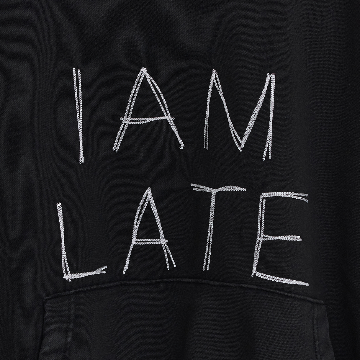 레이트 서비스 아이 엠 레이트 후디 블랙(LATE SERVICE 'I AM LATE' Hoodie Black) - 3