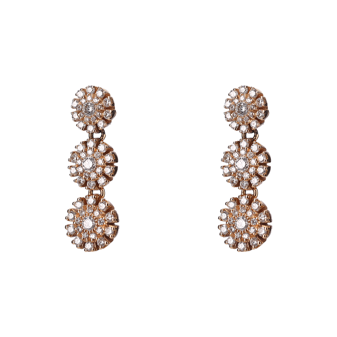 IT4O7V7A7OCP Damiani Margherita Earrings 18K Pink Gold & Diamond