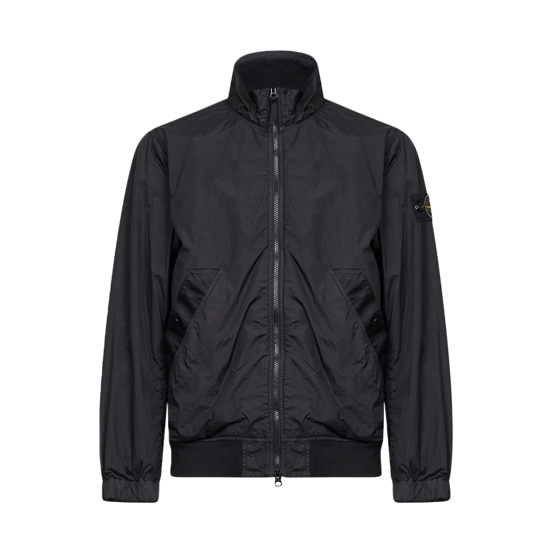 L1S15 4100111 S0A23 V0029 [20% 쿠폰] Stone Island Patch Crinkle Reps Wind Jacket Black - 26SS