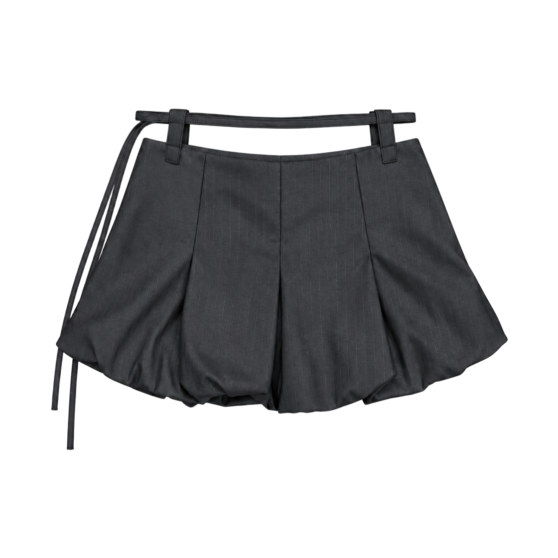 던다운 벌룬 스트랩 로우라이즈 스커트 - 차콜(DAWNDOWN Balloon Strap Low-Rise Skirt Charcoal) - 2